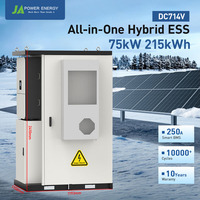 Armoire de batterie commerciale étanche IP65 haute tension JApower 75kW 215kWh compatible avec l'onduleur hybride Deye 314Ah LiFePO4