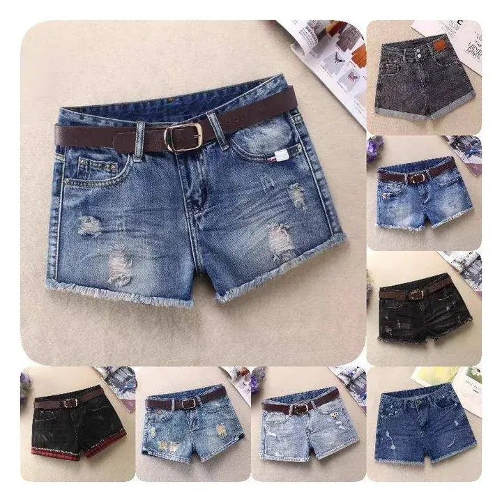 Korean Style Denim Shorts Women's Short Jeans 2024 New Summer Wide Leg Pants A- Line Shorts