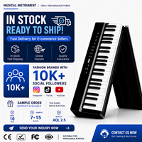 TERENCE V70 Piano numérique pliable 88 touches, marteaux gradués, Bluetooth, MIDI, portable, rechargeable, pour scène