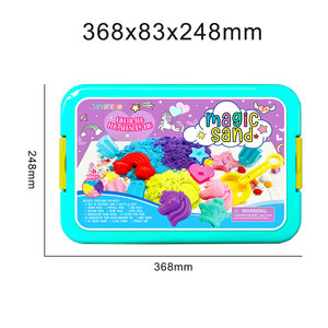 Kit de rentrée scolaire en gros, cadeaux de Noël et d'anniversaire, bac sensoriel <span class=keywords><strong>licorne</strong></span>, jouets de sable magique avec bac à sable pour tout-petits et filles - Product Image 3
