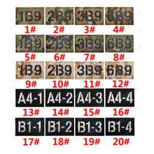 Callsign Alfanumerik 1B9 2B9 3B9 6B9 A4 B1 Nomor IR Stiker Ajaib Armband Inframerah Night Vision Patch Reflektif - Product Image 3