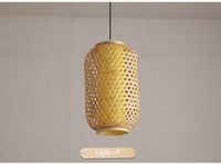 Lanterne suspendue en bambou et rotin naturel osier, design moderne, éclairage d'intérieur, luminaire décoratif de plafond, disponible en bambou et en osier