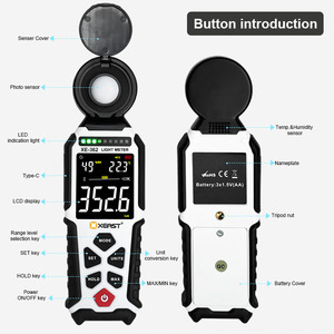 XEAST Alta Precisão Digital <span class=keywords><strong>Lux</strong></span> <span class=keywords><strong>Meter</strong></span> Profissional Nova Chegada Personalizado OEM Suporte Fotografia Indústria LED Display Detector - Product Image 2