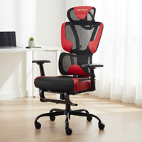 Chaise de bureau exécutive ergonomique réglable en maille à dossier haut de luxe avec appui-tête pour bureau à domicile