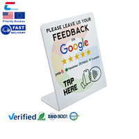 Support d'affichage personnalisé en acrylique PVC pour carte de membre NFC, avis Google, étanche, utilisation hôtelière, code QR, paiement sans contact