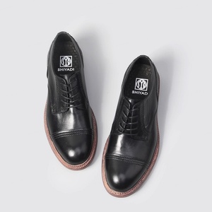 Zapatos de Negocios para Hombre de Otoño Hechos a Mano de Alta Calidad con Cordones - Personalizados al por Mayor, Punta Redonda, Suela Blanda, Aumento de Altura, Impermeables - Product Image 5