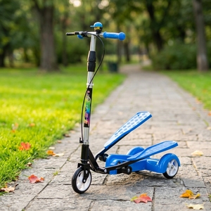Trottinette pliable, trottinette pour enfants, vélo, trottinette de fitness sportive à double nacelle avec siège - Product Image 2