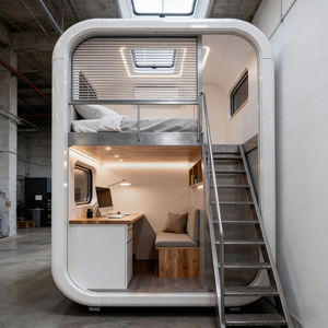 Casa Prefabricada Portátil de 2 Pisos |   Unidad de Vivienda Modular Completamente Amueblada |   Casa Prefabricada para <span class=keywords><strong>Airbnb</strong></span> y Trabajo Remoto - Product Image 4