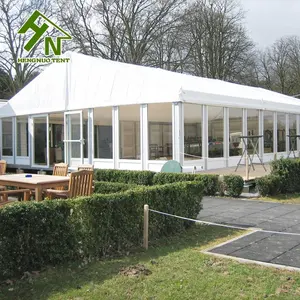Pertemuan luar ruangan bingkai aluminium dengan kaca dinding tenda pesta pernikahan acara dagang untuk 20x40 acara tenda komersial
