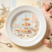 Service de Table Personnalisable en Porcelaine Fine de Luxe Moderne – Style Classique Minimaliste en Céramique