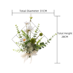 CF01069 Kunstmatige Chrysant Doorn Bal Kant Bloem Muur Opknoping Nieuwe Ontwerp Bloem Muur Achtergrond - Product Image 6