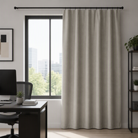 Rideaux occultants en tissu brodé de haute qualité pour bureau et salon, ignifuges, résistants au rétrécissement, 100% polyester
