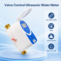 Compteur d'eau intelligent à ultrasons contrôlé par valve DN15 DN20 numérique sans fil à distance NB-IoT 4G LoRaWAN M-Bus