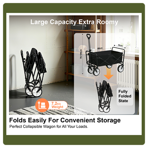 Chariot de pêche de camping chariot de plage léger chariot pliable à pneus solides - Product Image 4