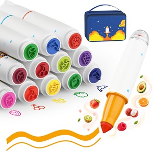 24 36 Colors Washable Markers <b>Pen</b> Art Kids Drawing Toy Dual Tips Watercolor <b>Pen</b> Set Colored Markers for Kids Drawing - Product Image 1