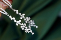 Boucles d'oreilles longues en diamant personnalisé 14K 18K, pour femmes, bijoux de lustre, livraison gratuite