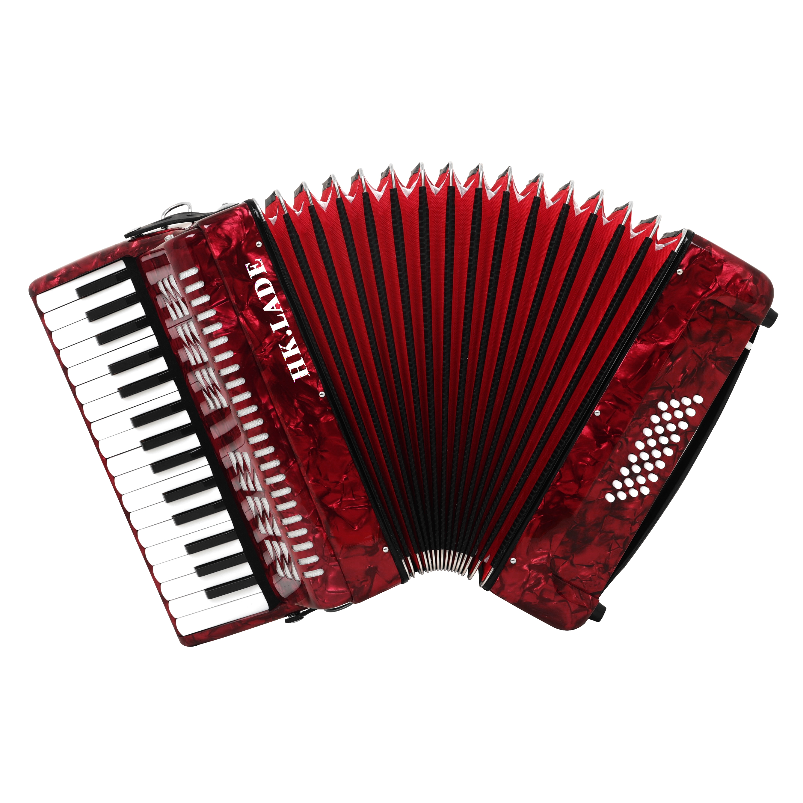 Red 32 Key 32 Bass Accordion – Professional Musical Instrument for