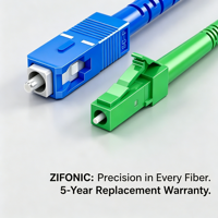 Cordon de brassage fibre optique monomode duplex ZIFONIC LC UPC vers LC APC, gaine LSZH 2,0 mm, pour intérieur, pour réseau SFP 10G