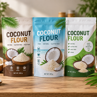 Sachet Doypack Personnalisé en Plastique Mat Refermable avec Fermeture Éclair, Qualité Alimentaire, pour Poudre de Lait de Coco