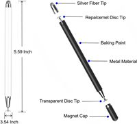 Pena Stylus Samsung Galaxy Tab, pensil Styli kapasitif presisi tinggi sensitivitas tinggi untuk Apple IPad/mikrofon perangkat sentuh