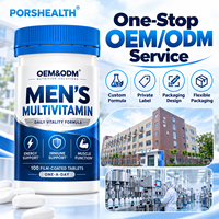 Multivitamines pour hommes adultes de marque privée avec zinc chélaté et vitamines B méthylées |   100 comprimés végétaliens sans gluten pour l'énergie quotidienne et le soutien immunitaire