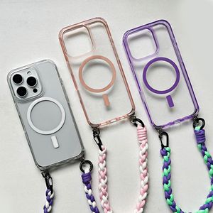 Funda <span class=keywords><strong>de</strong></span> teléfono <span class=keywords><strong>de</strong></span> acrílico transparente <span class=keywords><strong>de</strong></span> alta calidad para IP17promax con pulsera <span class=keywords><strong>de</strong></span> cordón magnético y características <span class=keywords><strong>de</strong></span> carga inalámbrica - Product Image 3