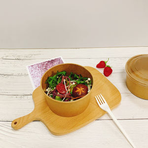 <span class=keywords><strong>KINGWIN</strong></span> - Recipiente de Papel Kraft Biodegradable Personalizado para Comida para Llevar, con Tapa, para Ensaladas - Product Image 2