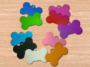 חם נמכר אלומיניום סגסוגת אלומיניום בצורת עצם יכול להיות <span class=keywords><strong>diy</strong></span> מותאם אישית עם חריטה כדי למנוע תגי חיות מחמד שאבדו - Product Image 6