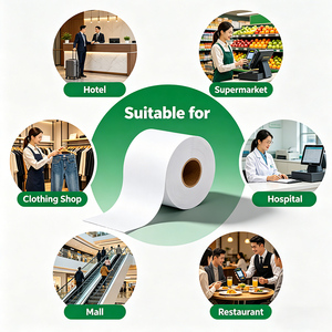Rouleau de papier thermique pour caisse enregistreuse 57x40 80x80, reçus de point de vente, billets de cinéma, chèques bancaires, factures, ruban adhésif - Product Image 4