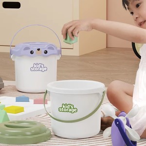 Nhựa <span class=keywords><strong>pp</strong></span> tiêm phim hoạt hình hộp lưu trữ cho trẻ em Đồ chơi Organizer với nắp xử lý 3L đa chức năng khối xây dựng Snack lưu trữ - Product Image 3