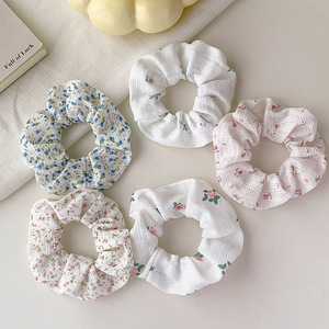 Élastique à <span class=keywords><strong>cheveux</strong></span> en dentelle de tissu de couleur claire douce pour femmes, style coréen de mariage, fait à la main - Product Image 3