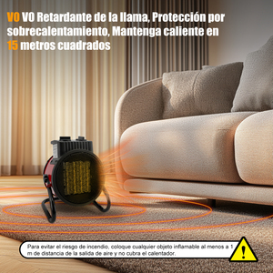 Riscaldatore elettrico, 3 modalità (25W vento freddo/1000W/2000W) con tubo di quarzo riscaldamento rapido, riscaldamento silenzioso per scrivania, ufficio, camera da letto - Product Image 6