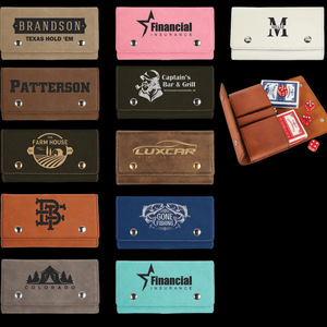 Étui de poker en cuir PU transfrontalier, sac de rangement pour jeux de table poker et dés, sac de rangement pour accessoires de jeu, sac de poker portable - Product Image 5