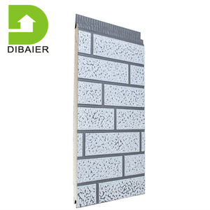 Panneau sandwich mural préfabriqué isolé en aluminium <span class=keywords><strong>de</strong></span> China Insulation House pour hôtels et villas avec noyau en PU - Product Image 1