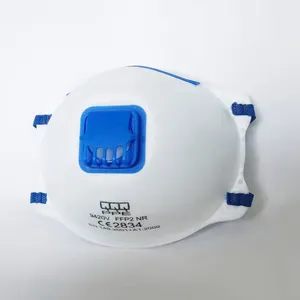 用于抛光工厂的杯形面罩ffp2防尘面罩ffp2 avec阀ffp2防护面罩低最小起订量防尘呼吸器