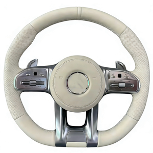Volante Deportivo de Cuero Hecho a Medida para Modelos Mercedes-Benz Clase B W204-W222 CLA CLS Clase G <span class=keywords><strong>GLS</strong></span> - Product Image 4