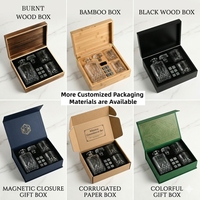 Shunstone - Juego de Regalo de Decantador de Whisky de Cristal Estilo Antiguo de 750 ml y Vasos de Whisky para Hombres Amantes del Whisky y el Bourbon
