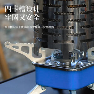 Calentador de manos para exteriores, mini calentador de acero inoxidable, resistente al viento, cubierta para estufa de camping, para adultos, unisex, uso en otoño e invierno - Product Image 5