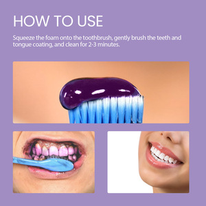 <span class=keywords><strong>EELHOE</strong></span> Blanqueamiento rápido Logotipo privado Dientes Corrector de dientes morados Pasta de dientes blanqueadora para uso doméstico - Product Image 6