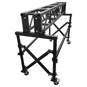 KKMARK 5ft 8ft 10ft Adjustable Sizes Moving Stage Lighting Truss Cart For Aluminum Bolt Spigot Truss
