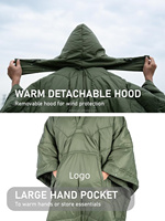 Couverture de camping à capuche Detour, isolation Sorona Thinsulate, imperméable, poncho portable 3-en-1 pour l'hiver, couette ultralégère pour l'extérieur