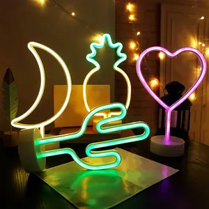 Tira de luces Led para decoración del hogar, iluminación segura con letras iluminadas, señal flexible de neón