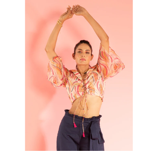 Chemisier à manches évasées pour femme – Blouse d'été élégante, chic et légère pour les sorties décontractées ou les soirées - Product Image 4