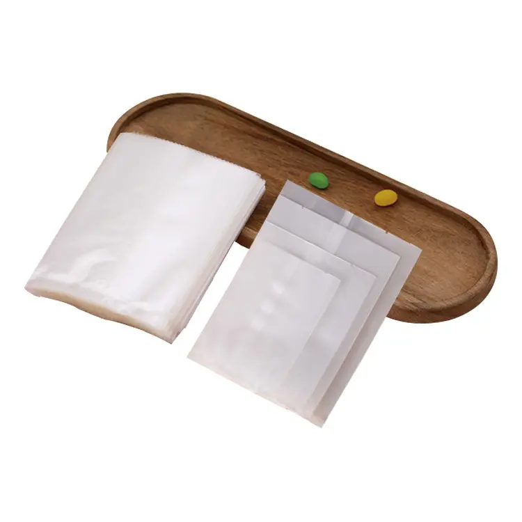 Vente en gros de sachets de scellage arrière transparents thermoscellables Sachet d'emballage alimentaire pour noix Snack Candy Cookie Mooncake Biscuit