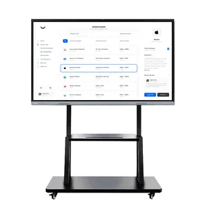 터치 스크린 모니터 안드로이드 13.0 Os 화이트 보드 교실 스마트 보드 가격 회의 및 프리젠 테이션을위한 듀얼 펜 지원