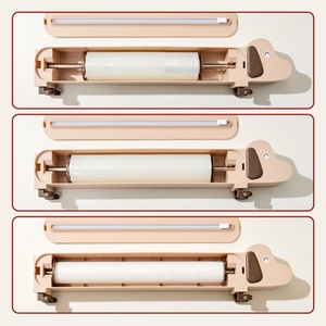 Professional Cartoon Plastic Adhesive Film Cutter Magnetic Refrigerator Foil Divider <b>Sliding</b> Knife for Kitchen Cutting Box - Product Image 6