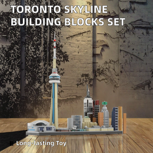 Funbuild 1:8 City Skylines <span class=keywords><strong>edificio</strong></span> A2314 ABS plástico DIY arquitectura modelo Toronto Skyline ciudad creativa construcción juguete para 14 + - Product Image 2