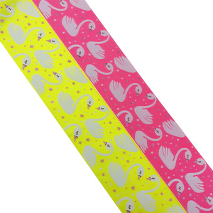 Rubans en gros-grain colorés imprimés motif cygne pour accessoires capillaires, décorations de fête et projets DIY - Product Image 6