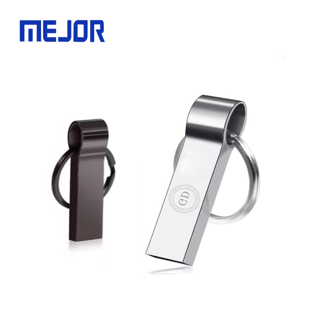 Wholesale Metal Ring 8GB Pen Drive Custom Logo Promotion Business Gift Keychain USB Flashdrive