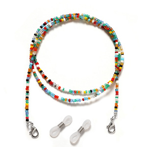 C & J Yanye perle de verre antidérapant fait à la main coloré perlé sangle corde accessoires Anti-perte lanière <span class=keywords><strong>porte</strong></span>-lunettes chaîne pour les femmes - Product Image 2